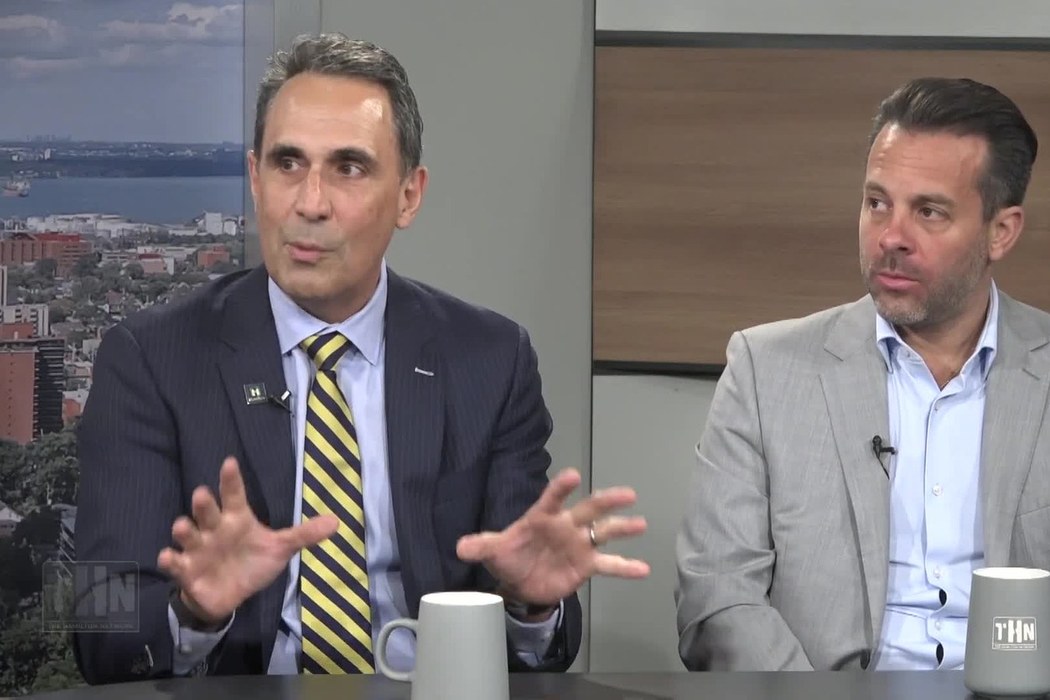 Louis Frapporti in a broadcast conversation about downtown Hamilton