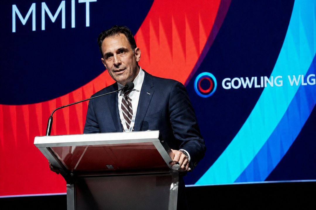 Louis Frapporti speaking at the Gowling WLG Community Summit