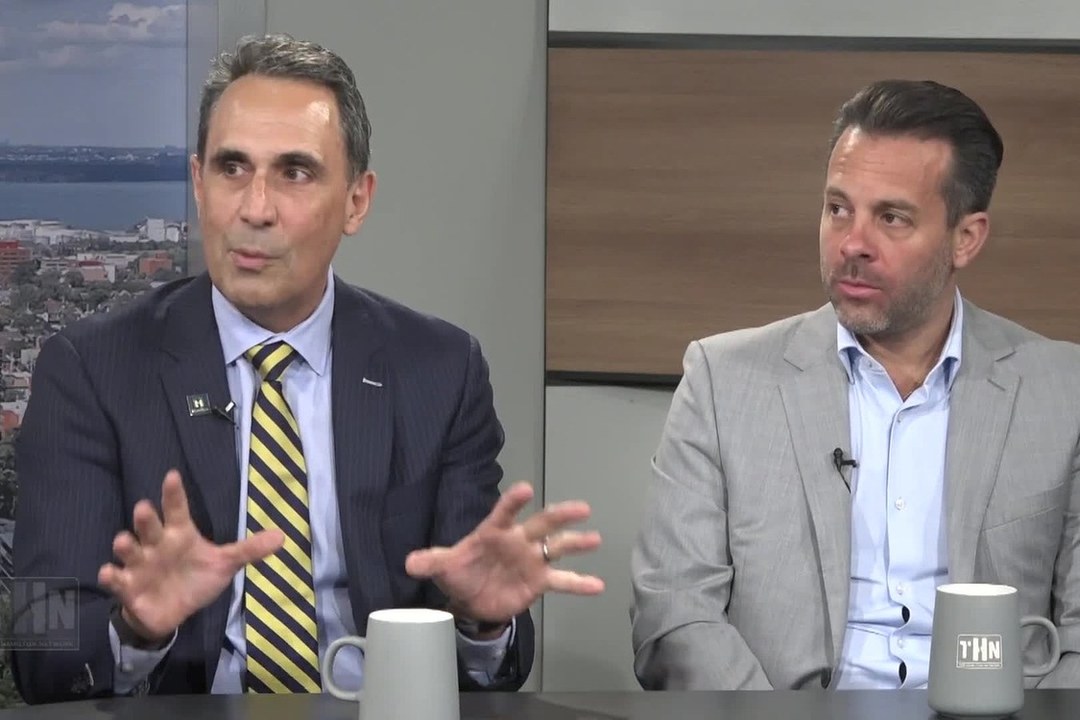 Louis Frapporti in a broadcast conversation about downtown Hamilton