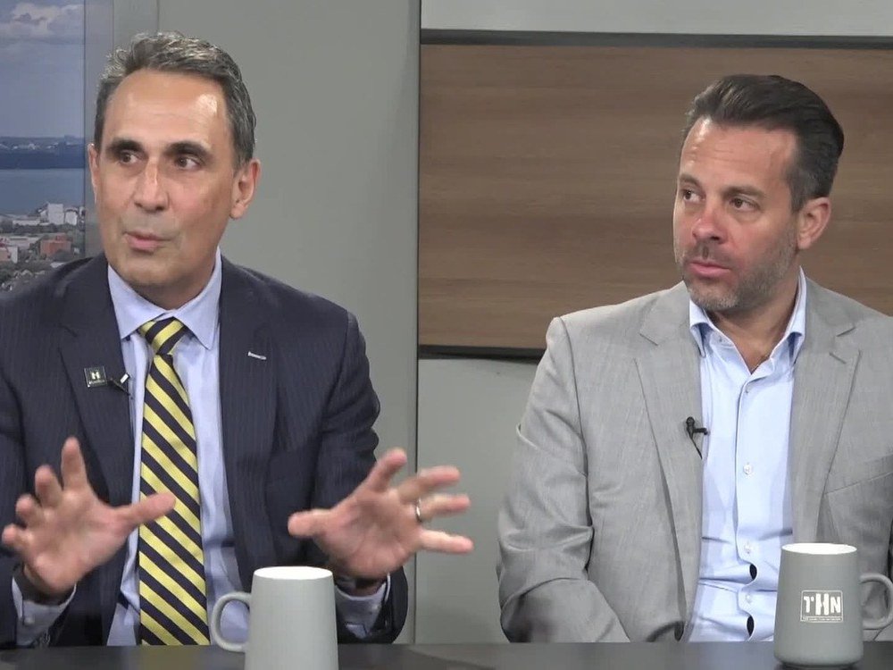 Louis Frapporti in a broadcast conversation about downtown Hamilton